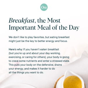 Breakfast: The Key to Better Energy & Focus