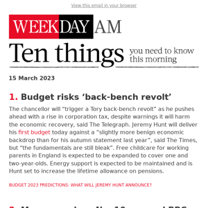 Budget risks ‘back-bench revolt’
