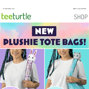 NEW tote bags, plushies + more! 💜