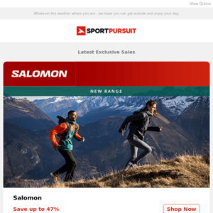 Up to 75% Off: Salomon - New Range | KeepCup | Mund Technical Socks | SUPs Under £200 | Source