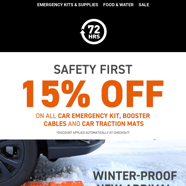 Stay Safe This Winter - Automotive at 15% Off!