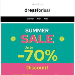 Big SUMMER SALE at dressforless 🦩