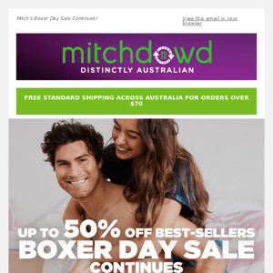 Boxer Day Sales Continue!