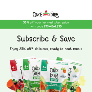 Get 35% off your first meal subscription today! 🥬