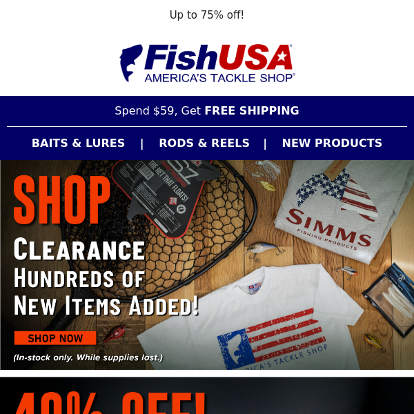 Clearance Blowout Sale! - Fish USA