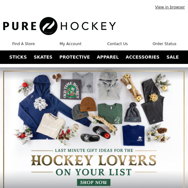 It's Officially Last Minute For Holiday Shopping ⏰ Score Great Gifts At Pure Hockey!