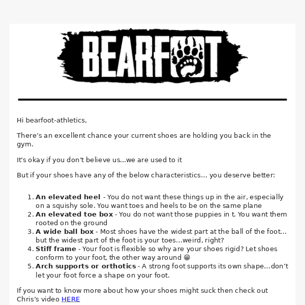 Bearfoot Athletics, see something you like?
