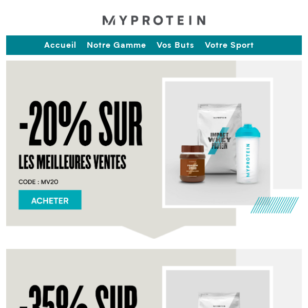 Double offre 💥 -20% sur les bestsellers ➕ -35% sur une sélection 🍫