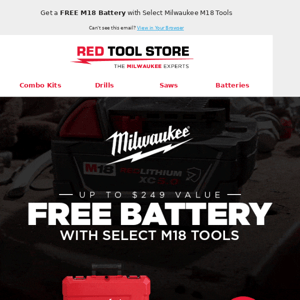 FREE M18 Battery With These 23 Tools