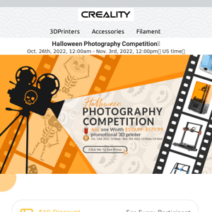 [Upcoming Events] 📸Halloween Photography Competition! Win 3D Pinter!🎁