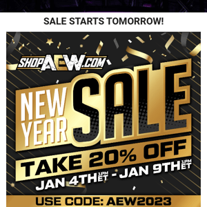 New Year Sale Starts Tomorrow!