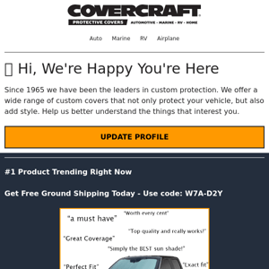 Hey Welcome to Covercraft