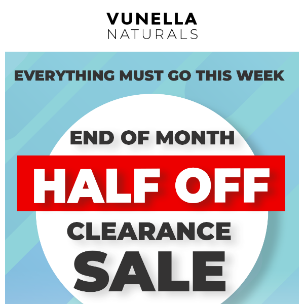 🌟 HALF OFF every single item this week only!