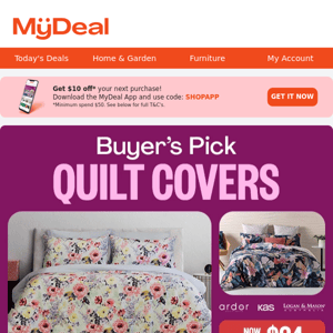 Buyer's Pick: Quilt Covers from $24 🏆