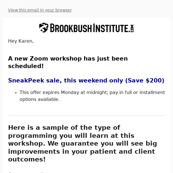 New Zoom workshop scheduled. Sample routine from the workshop inside.