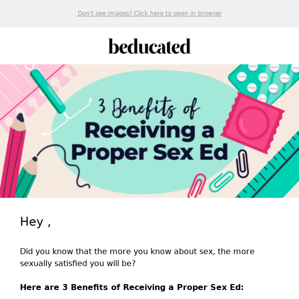 3 benefits of a proper Sex Ed