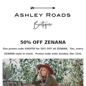 📢 50% OFF all ZENANA