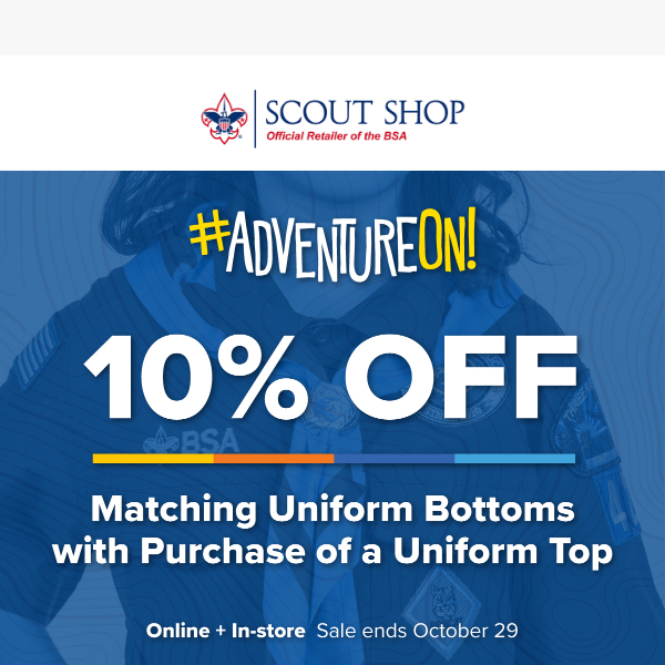 It's not too late! 10% off uniforms!