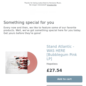 NEW! Stand Atlantic - WAS HERE [Bubblegum Pink LP]