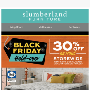 Black Friday savings are still on at Slumberland. Save over $700 on one of our FAVORITE mattresses!