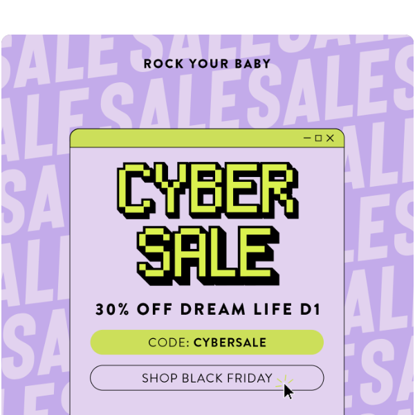 30% Off Cyber Weekend Sale