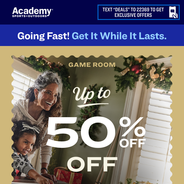 Up to 50% Game Room 🔥