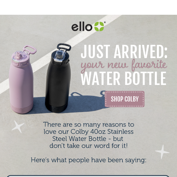 2pk Colby Kids' Stainless Steel 12oz Water Bottles Blue/Blue - Ello