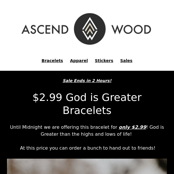 😍 FLASH $2.99 Sale God is Greater Bracelets!