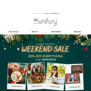 Unifury Get ready for the weekend with huge savings✨