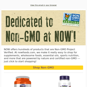 Shop all non-GMO at NOW