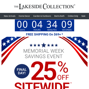 Time Is Ticking!⏰ Last Chance For 25% Off Sitewide!