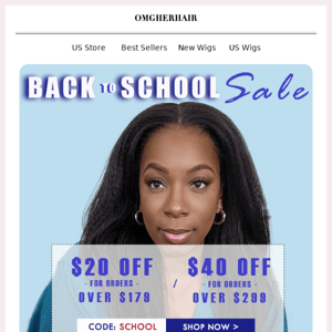 Save Up to $40 OFF Back to Shool Sale!💝Hurry Up