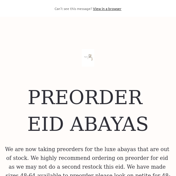 Preorder Eid Abayas