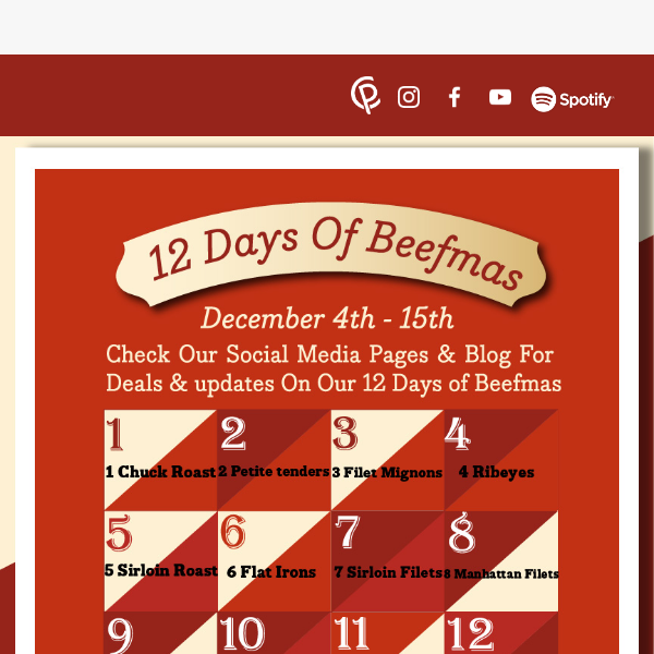 Day 8 Of Our 12 Days of Beefmas Giveaways