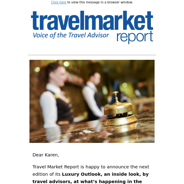 Travel Market Report, We Need Your Input on the Luxury Segment, & You Can Win $250
