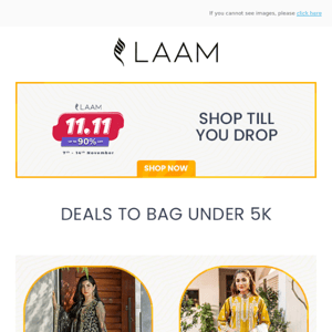 LAAM 11.11 Sale | You've been waiting for this the whole year!