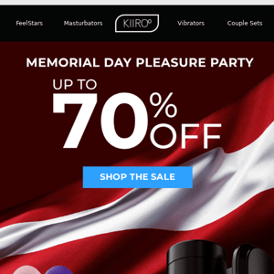 Biggest We’ve Ever Had? 🥵 Up to 70% OFF for Memorial Day
