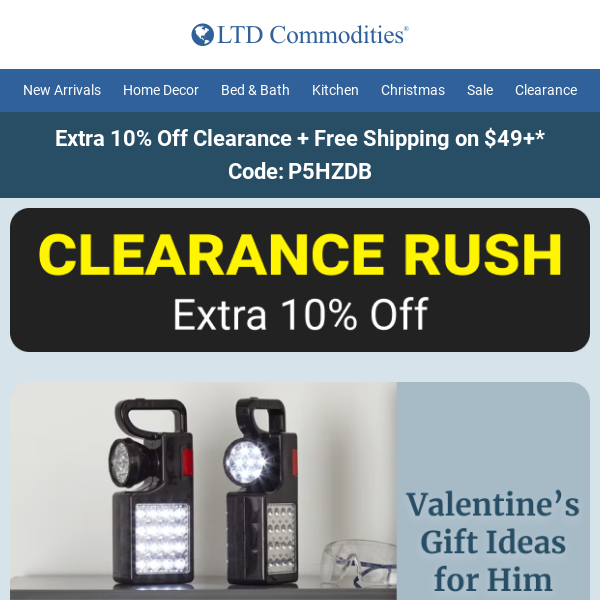 Limited Time Deal! EXTRA 50% Off ALL Clearance - LTD Commodities