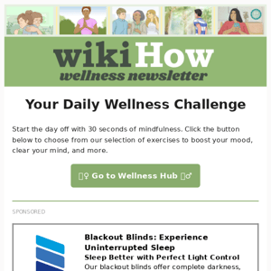 Today's 30 Second Wellness Challenge
