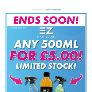 ENDS SOON! ⏰ ANY 500ML FOR £5.00! 🤩
