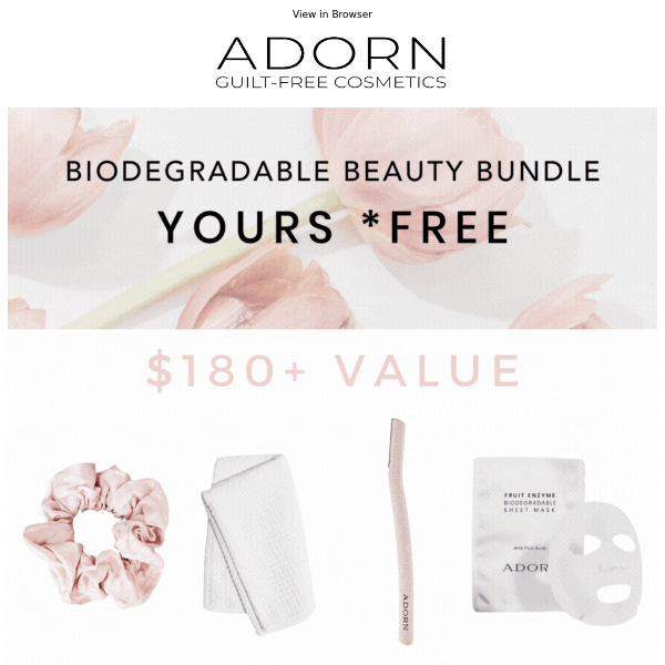 Your FREE Beauty Bag 😍 $180 VALUE