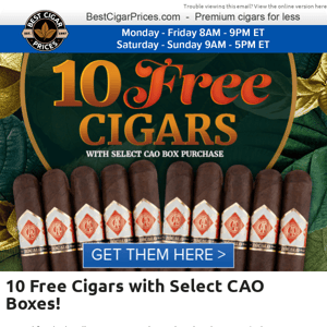  🇲🇽 10 Free Zócalo Cigars with Select CAO Boxes! 🇲🇽