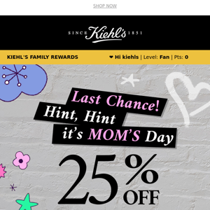 LAST CHANCE! Take 25% Off Before Mother's Day⏰