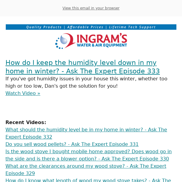 New Video from Ingrams Water & Air