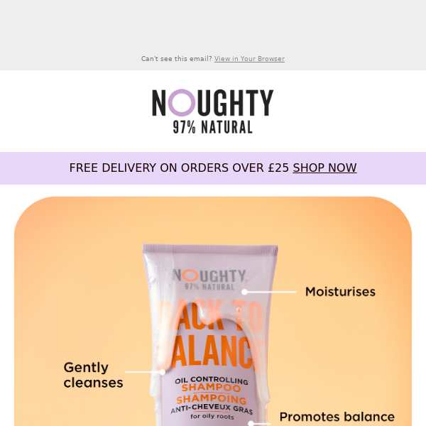 🍃✨Say Goodbye to Grease: Noughty's Back to Balance Shampoo is Your Oily Roots' BFF!