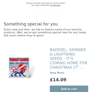 OUT NOW! BADDIEL, SKINNER & LIGHTNING SEEDS - IT'S COMING HOME FOR CHRISTMAS