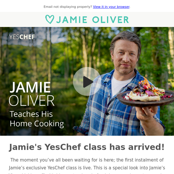 Jamie’s first lessons are live on YesChef 🔥