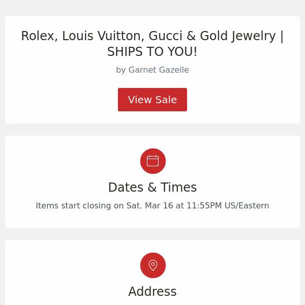 Rolex, Louis Vuitton, Gucci & Gold Jewelry | SHIPS TO YOU!