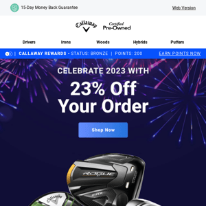 Happy New Year! Here's 23% Off Your Order