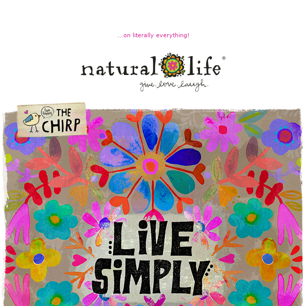 Natural Life Comfy Tee- Live Happy – The Pink Boutique
